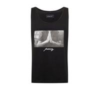 Mister Tee T-Shirt 'Pray' gris / noir / blanc, Taille M