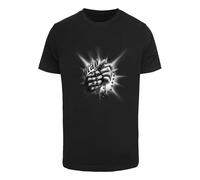 Mister Tee T-Shirt 'Praying Hands Rosary' noir / blanc, Taille L