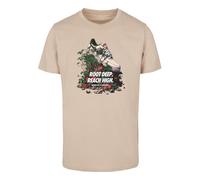 Mister Tee T-Shirt 'Root Deep' sable / vert / rouge / blanc, Taille XL