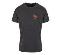 Mister Tee T-Shirt 'Rose' anthracite / vert / rouge, Taille XS