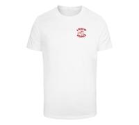 Mister Tee T-Shirt 'Slice Of Heaven Pizza' rouge foncé / blanc, Taille XS