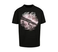 Mister Tee T-Shirt 'The City' lilas / mauve / noir / blanc, Taille XL