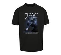 Mister Tee T-Shirt 'Tupac All F*ck the World' bleu fumé / gris clair / noir, Taille M