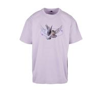 Mister Tee T-Shirt 'Vive la Liberte' bleu pastel / gris / violet clair / blanc, Taille XL