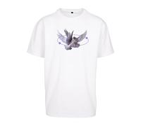 Mister Tee T-Shirt 'Vive la Liberte' gris foncé / lilas / violet clair / blanc, Taille M