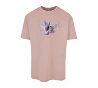 Mister Tee T-Shirt 'Vive la Liberte' violet / violet clair / rose ancienne, Taille S