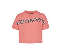 Mister Tee T-Shirt 'Weekend Mood' rose clair / noir / blanc, Taille 158-164