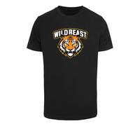 Mister Tee T-Shirt 'Wild Beast Tiger' jaune / orange / noir / blanc, Taille XS
