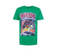 Mister Tee T-Shirt 'Wonderful' vert gazon / violet foncé / rose foncé / noir, Taille S