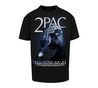 Mister Tee Tupac All FCK The World 2.0 T-Shirt surdimensionné, Noir, S Homme
