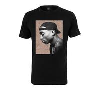 Mister Tee Tupac Thé craquelé T-Shirt, Noir, M Homme