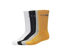 Mister Tee Chaussettes gris chiné / orange / noir / blanc, Taille 43-46