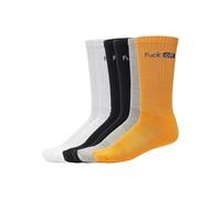 Mister Tee Unisex Fuck Off Socks 6-Pack Handyhülle, black/white/grey/neonorange, 43-46