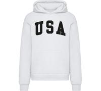 Mister Tee Sweat à capuche USA Fluffy Blanc M