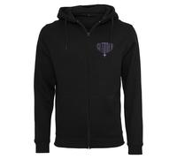 Mister Tee Veste de survêtement 'Safely Guarded' gris / gris foncé / violet / noir, Taille M