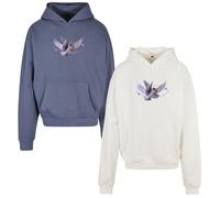 Mister Tee Vive La Liberte Sweat à Capuche Oversize Blanc Fleece Print