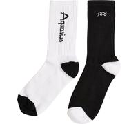 Mister Tee Zodiac Socks 2-Pack Black/White Aquarius EUR 44