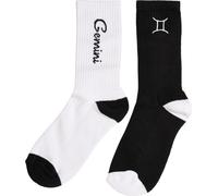 Mister Tee Zodiac Socks 2-Pack Black/White Gemini EUR 44