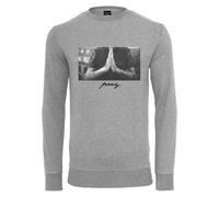 Mistertee Col Pull à Manches Longues Pray T Shirt Homme Coton Prier