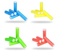 MisterVac 40 bâtonnets parfumés pour aspirateur - Lot de 4 pièces de 10 bâtonnets chacun - Vert - Spring, jaune - Tropical Lemon, bleu - Ocean Blue, rouge - San Tropez