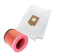 MisterVac | compatible avec les sacs d'aspirateur sacs de rechange 5 pièces + filtre Scheppach NTS30 Premium 30L,5907720901