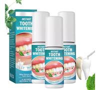 Misthair Vernis dentaire blanc,kit de blanchiment dentaire,instant teeth whitening paint 10ml,gel blanc pour les dents,dents brillantes facilement et rapidement,pour la socialisation (3pc)