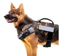 Misthis Harnais tactique pour chiens de grande taille, harnais anti-traction pour chien avec poignée et bandes réfléchissantes pour chiens d'assistance, meilleur harnais pour le dressage, la randonnée