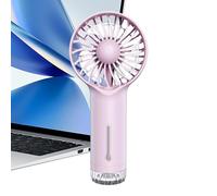 Misting Fan Rechargeable Portable Handheld Cooling Mister with 3 Speed Settings, Compact Electric Breeze Device for Outdoor Travel, Hydrating Small Cooler for Kids