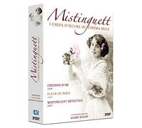 Mistinguett 3 Chefs-d’œuvre du Cinéma Muet Coffret DVD https://www.fnac.com/a9849431/Mistinguett-3-Chefs-d-oeuvre-du-Cinema-Muet-Coffret-DVD-Mistinguett-DVD-Zone-2?oref=55e17195-71a0-cd12-2147-06cbca99122e