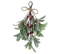 Mistletoe artificiel givré - Faux cèdre Spray, branches de vacances, guirlande festive décorative, accessoire artisanal réaliste, décoration hivernale | Décoration d'arbre de Noël pour la mais