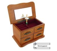 Mistral Gagnant (Renaud) - Boîte À Musique - À Bijoux Musicale - Coffret Musical En Bois Avec Ballerine Dansante - 16053