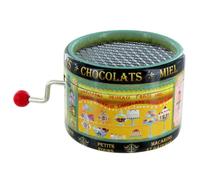 Mistral gagnant (Renaud) - Boîte à musique à manivelle ronde en carton avec mécanisme musical de 18 notes - MISTRAL