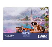 Mistral matinal à Hallstatt, Autriche Puzzle en Bois Imperméable DIY Puzzles De 1000 Pièces pour Adultes Cadeaux Défi Et Casse-tête Jeux Éducatifs