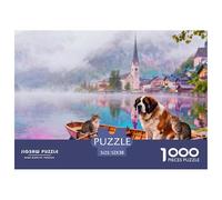 Mistral matinal à Hallstatt, Autriche Puzzle en Bois Imperméable DIY Puzzles De 1000 Pièces pour Adultes Cadeaux Défi Et Casse-tête Jeux De Stimulants
