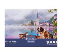 Mistral matinal à Hallstatt, Autriche Puzzle en Bois Imperméable Puzzles De 1000 Pièces pour Adultes Cadeaux Amusant De Décoration pour La Maison
