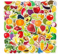 Mistree 100 Autocollants Fruits, Légumes, 4-5 CM