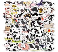 Mistree 50 Autocollant Vache Impermeable Enfant, Stickers Kawaii Scrapbooking, 4-5 CM