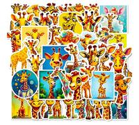 Mistree 50 Autocollants Animaux Enfants Scrapbooking, Cahier, Stickers Giraffe Kawaii, 4-5 CM