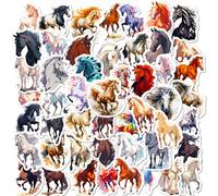 Mistree 50 Gomettes Autocollantes Cheval pour Scrapbooking, Ordinateur Portable, 4-5 CM, Cheval Du Nouvel An Lunaire Chinois 2026 Décoration