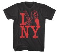 MISTT WOPII Escape from New York I Love NY T Shirt Snake Plissken Kurt Russell Action Shirt for Mens T-Shirt Black S