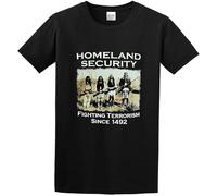 MISTT WOPII Homeland Security Fighting Terrorism Since 1492 Cotton T Shirt Mens Black L