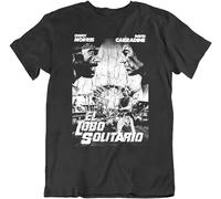 MISTT WOPII Men's Chuck Norris Spanish Title Lone Wolf Mcquade Movie Fan T-Shirts Black 3XL