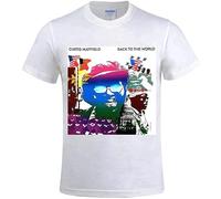 MISTT WOPII Men's Curtis Mayfield Back to The World O Neck Cotton T Shirt T-Shirts White L