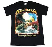 MISTT WOPII Men's Helloween Keeper of The Seven Keys Part II Heavy Metal Kiske New Black T Shirt Black 3XL