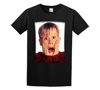 MISTT WOPII Men's Home Alone Kevin T Shirt Cotton T Shirt Black XL