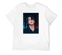 MISTT WOPII Men's Jungkook South Korean Singer BTS Member T-Shirts White S