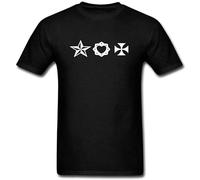 MISTT WOPII Men's Simple Minds Short Cotton T Shirt Black 3XL