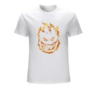 MISTT WOPII Men's Spitfire Wheels 451 Flames Skateboard T-Shirts White 3XL