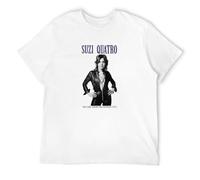 MISTT WOPII Men's Suzi Quatro The from The Detroit City Cool Vintage Retro T Shirt White S