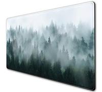 Misty Forest Grand tapis de souris de jeu étendu XXL antidérapant avec bords cousus pour clavier d'ordinateur 80 x 40 cm